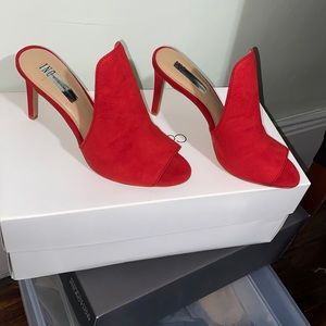 Woman INC red suede sandal SIZE 61/2 brand new